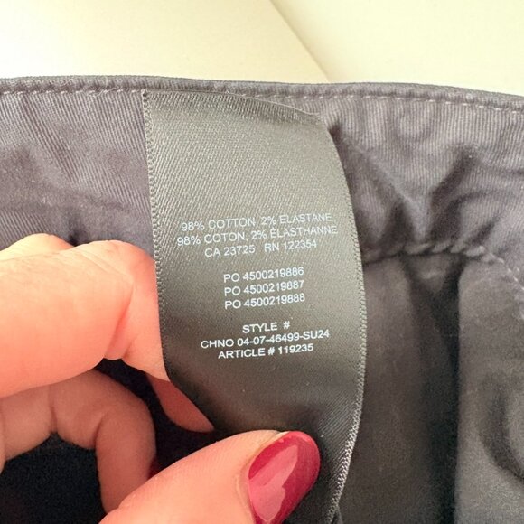 Aritzia Wilfred Charmer Chino Skirt High Waisted Straight Black Size 8 - Picture 7 of 7